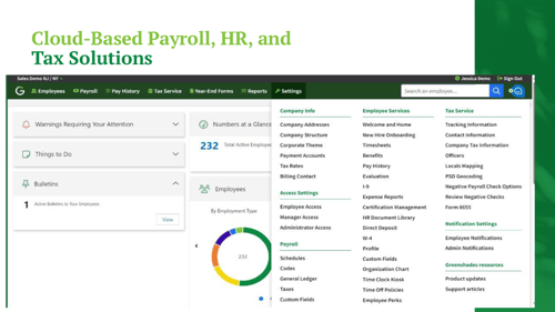 Cloud-based payroll, HR, and tax solutions