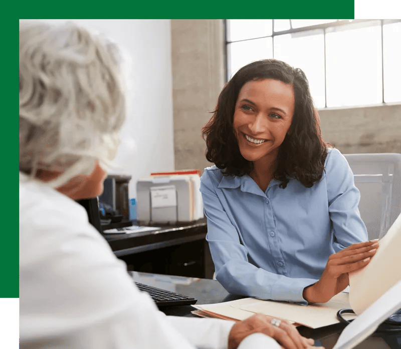 woman reviewing paperwork-p-800