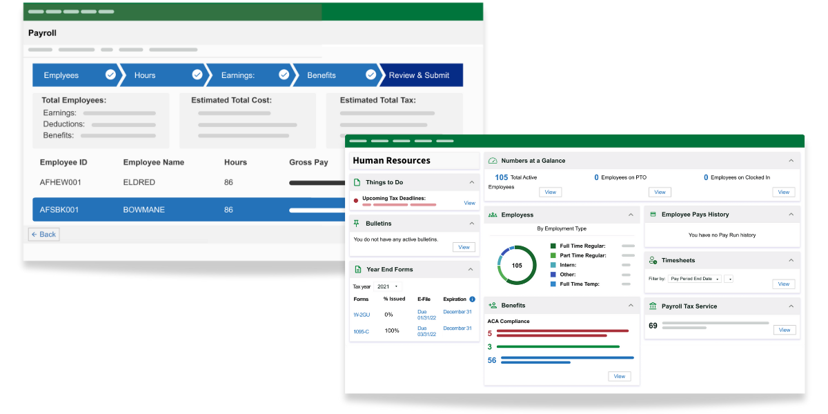 Payroll and HR Dashboards Overlapping with HR