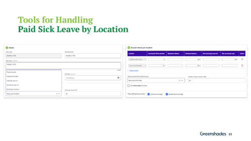 Tools for Handling Paid Sick Leave by Location