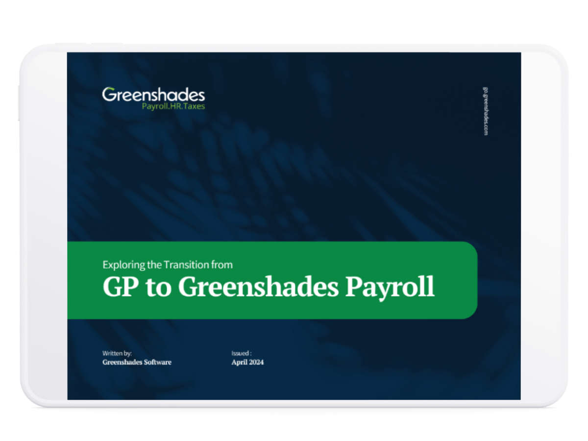 gp payroll to greenshades payroll