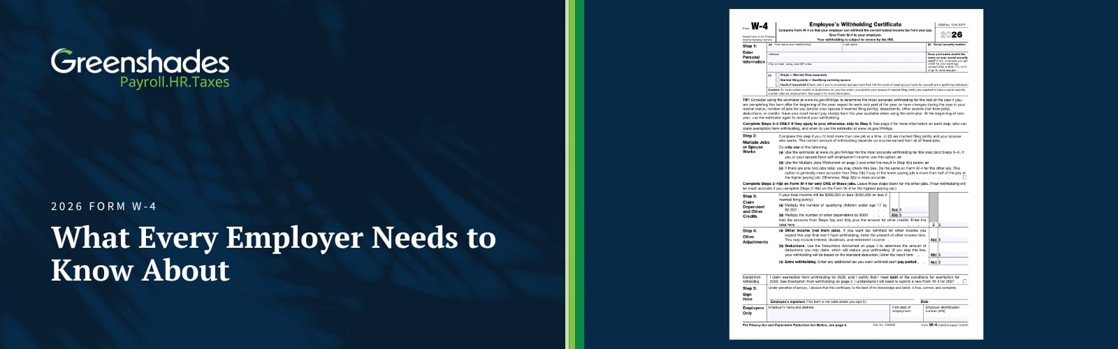 All About 2026 W-4 -  Blog Header