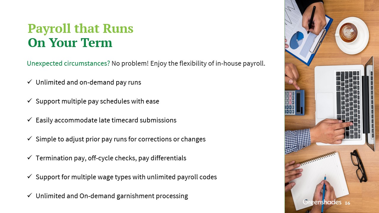 payroll that runs on your term slide