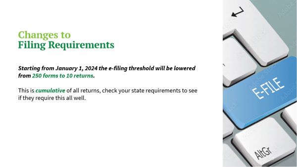 changes to filing requirements