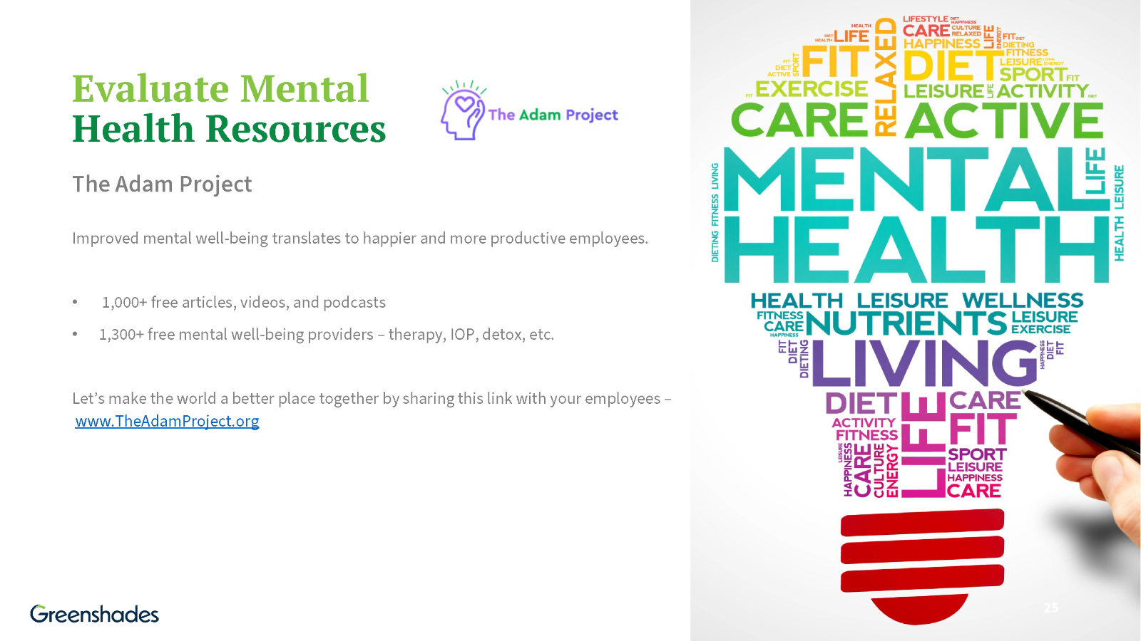 Mental Health resources with The Adam Project