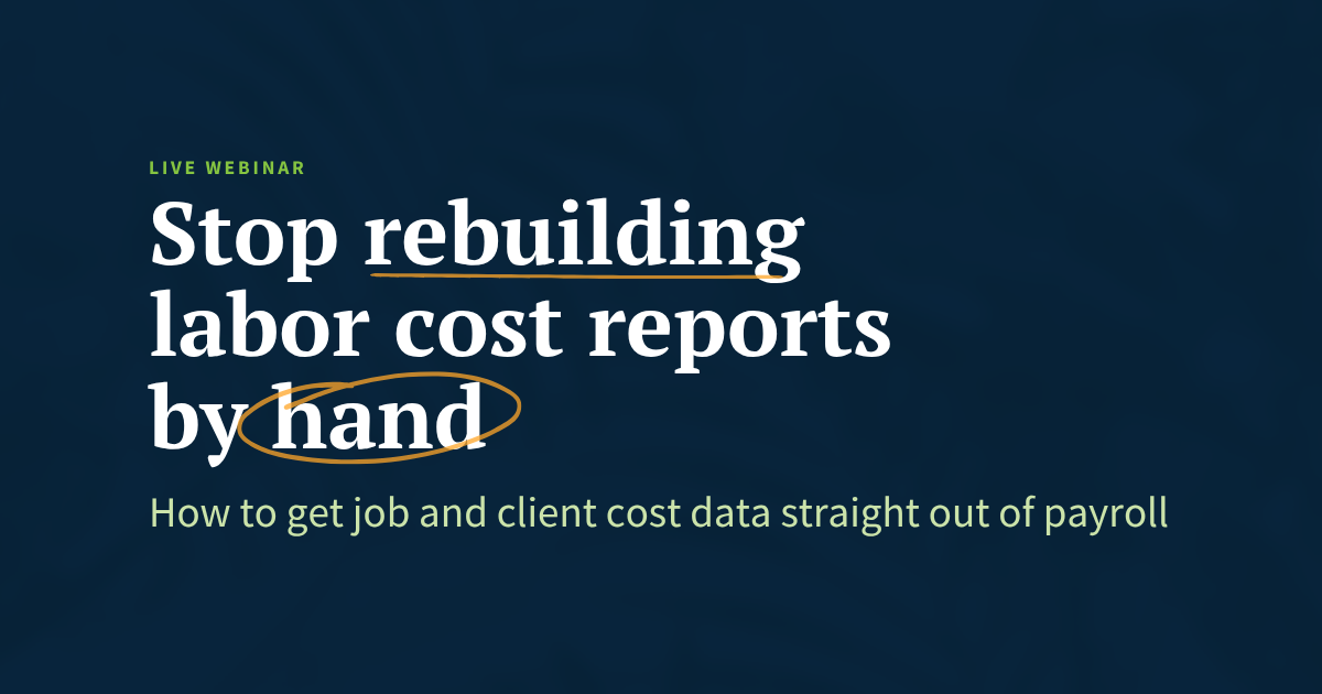 Thumbnail - How to get job and client cost data straight out of payroll